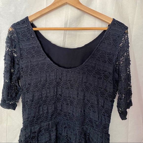 Navy Blue Lace Dress Juniors Size XL - Picture 10 of 10